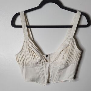 Missguided White Corset Top Size 8
